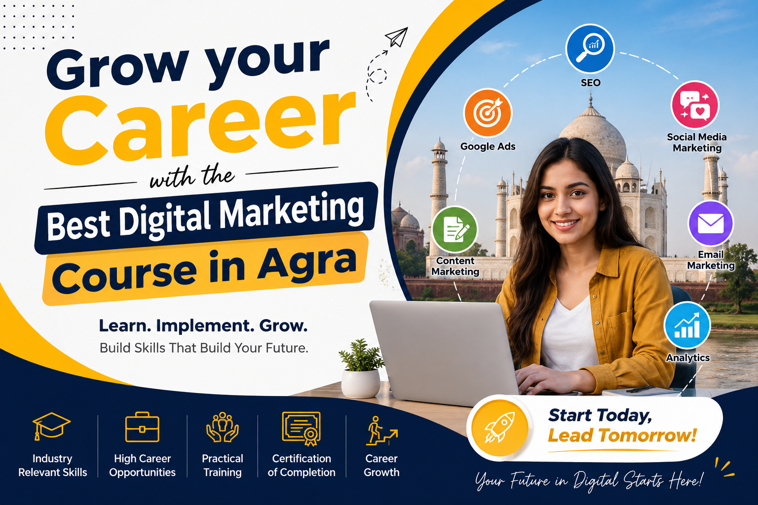 grow your career with the best digital marketing course in agra